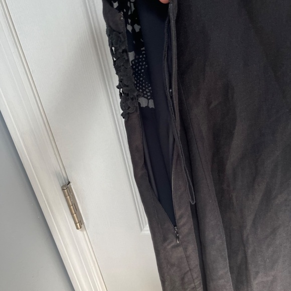 Postmark Oleander Openwork Shift Dress Size 8 Black ANTHROPOLOGIE Linen Cotton - Picture 11 of 15